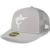 Men's Miami Marlins New Era Gray 2023 On-Field Batting Practice Low Profile 59FIFTY Fitted Hat