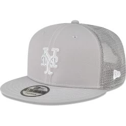 Men's New York Mets New Era Gray 2023 On-Field Batting Practice 9FIFTY Snapback Hat