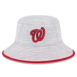 Men's Washington Nationals New Era Gray Game Bucket Hat