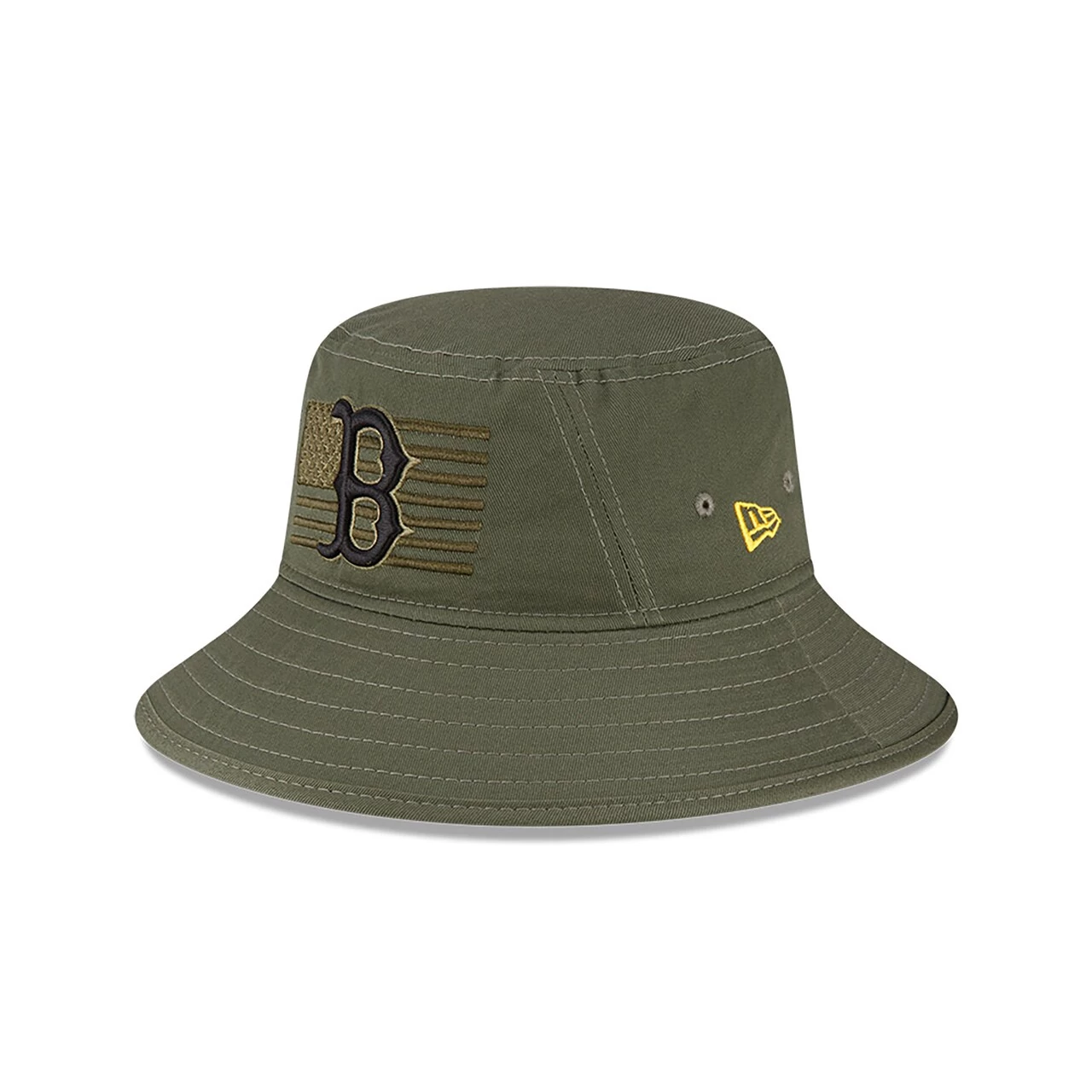 Men's Boston Red Sox New Era Green 2023 Armed Forces Day Bucket Hat