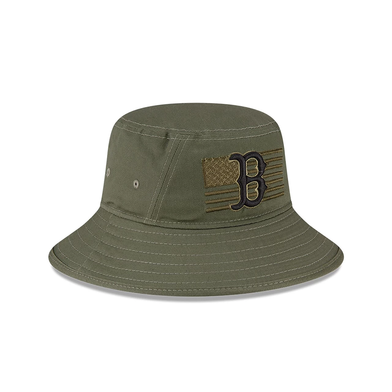 Men's Boston Red Sox New Era Green 2023 Armed Forces Day Bucket Hat - Image 3
