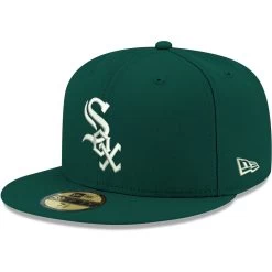 Men's Chicago White Sox New Era Green White Logo 59FIFTY Fitted Hat