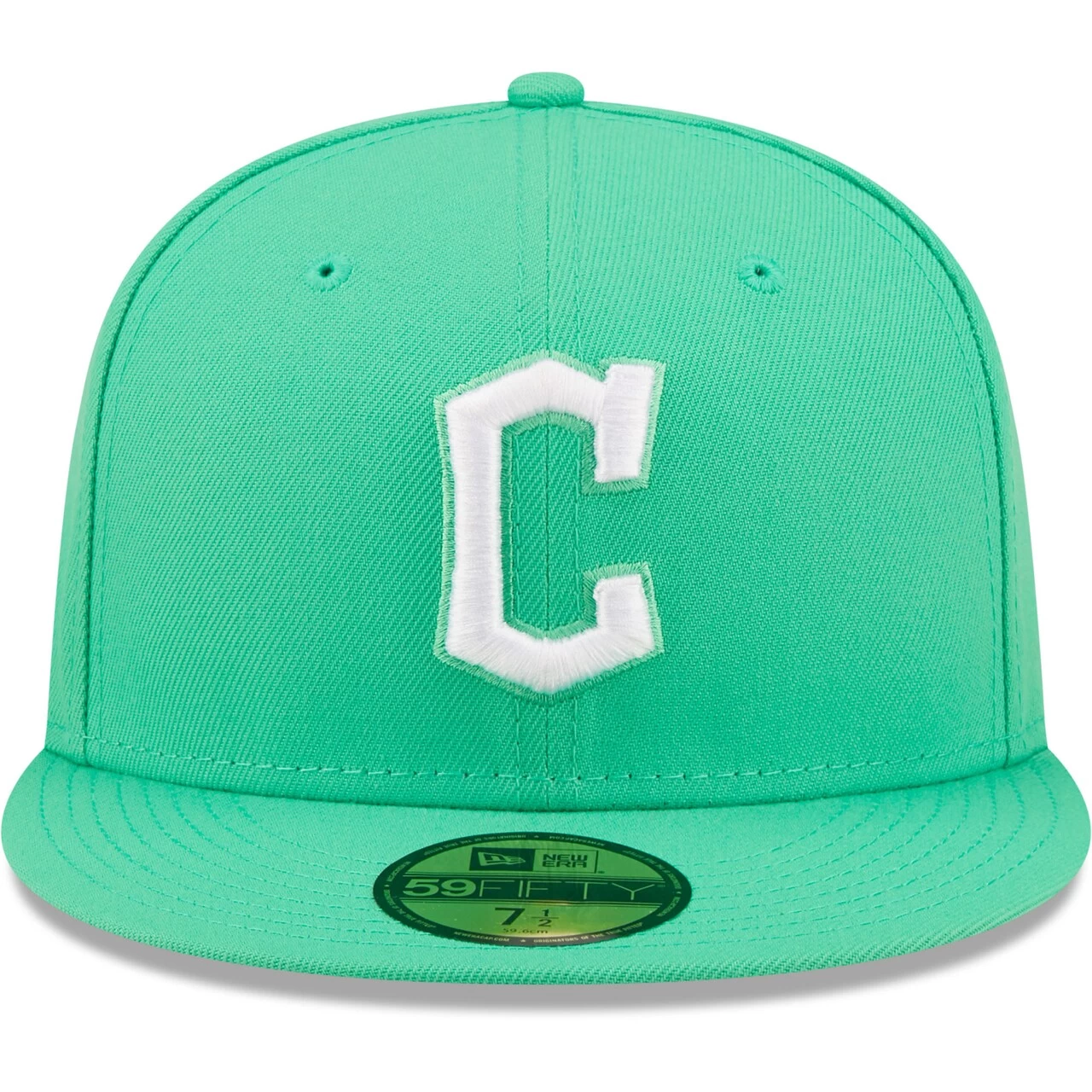 Men's Cleveland Guardians New Era Green Logo 59FIFTY Fitted Hat - Image 2