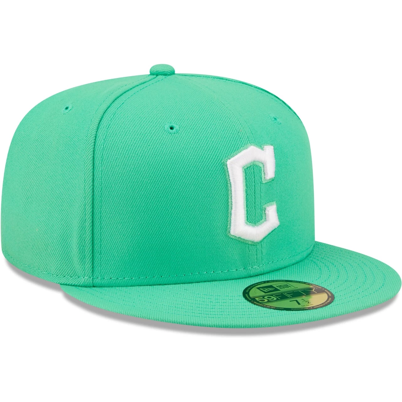 Men's Cleveland Guardians New Era Green Logo 59FIFTY Fitted Hat - Image 3