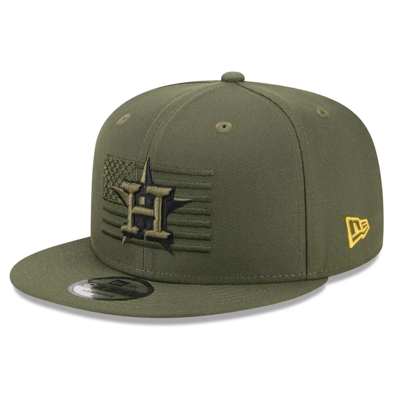 Men's Houston Astros New Era Green 2023 Armed Forces Day 9FIFTY Snapback Adjustable Hat - Image 3