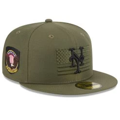 Men's New York Mets New Era Green 2023 Armed Forces Day On-Field 59FIFTY Fitted Hat