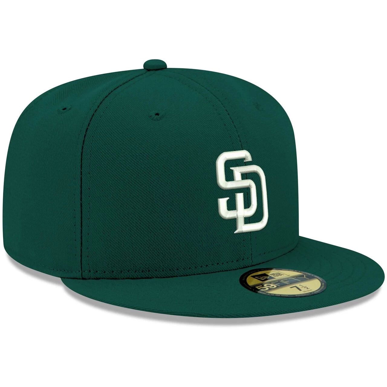 Men's San Diego Padres New Era Green White Logo 59FIFTY Fitted Hat - Image 3