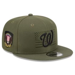 Men's Washington Nationals New Era Green 2023 Armed Forces Day 9FIFTY Snapback Adjustable Hat