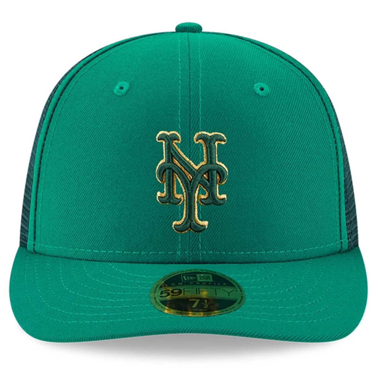 Men's New York Mets New Era Kelly Green 2023 St. Patrick's Day Low Profile 59FIFTY Fitted Hat - Image 2