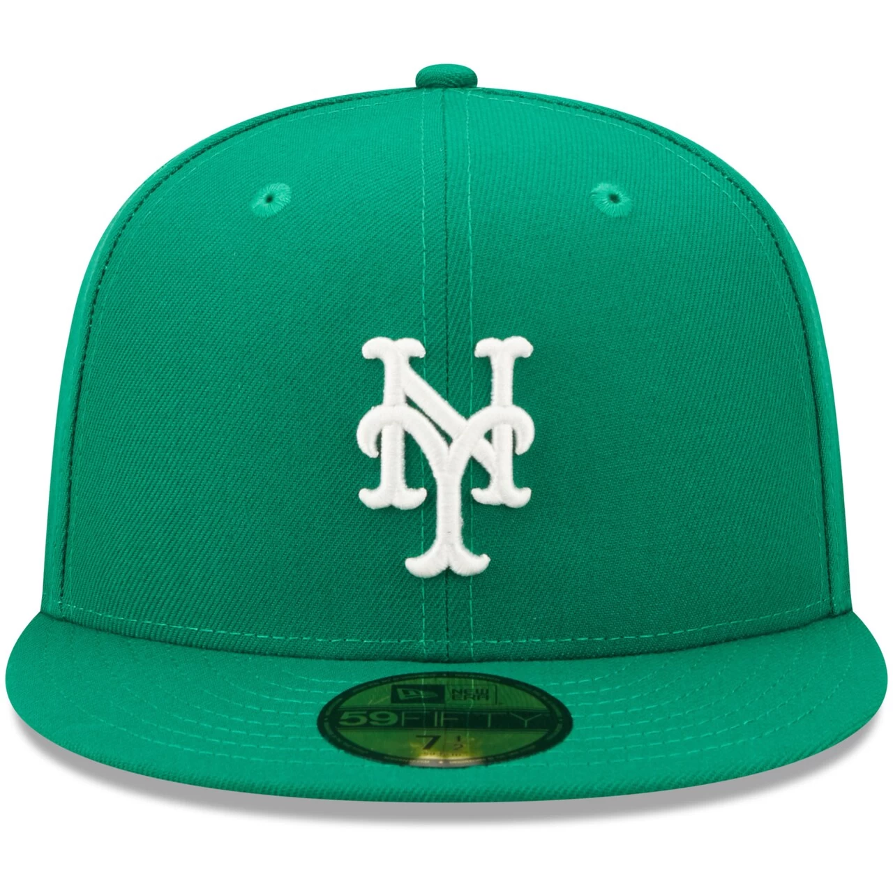 Men's New York Mets New Era Kelly Green White Logo 59FIFTY Fitted Hat - Image 2