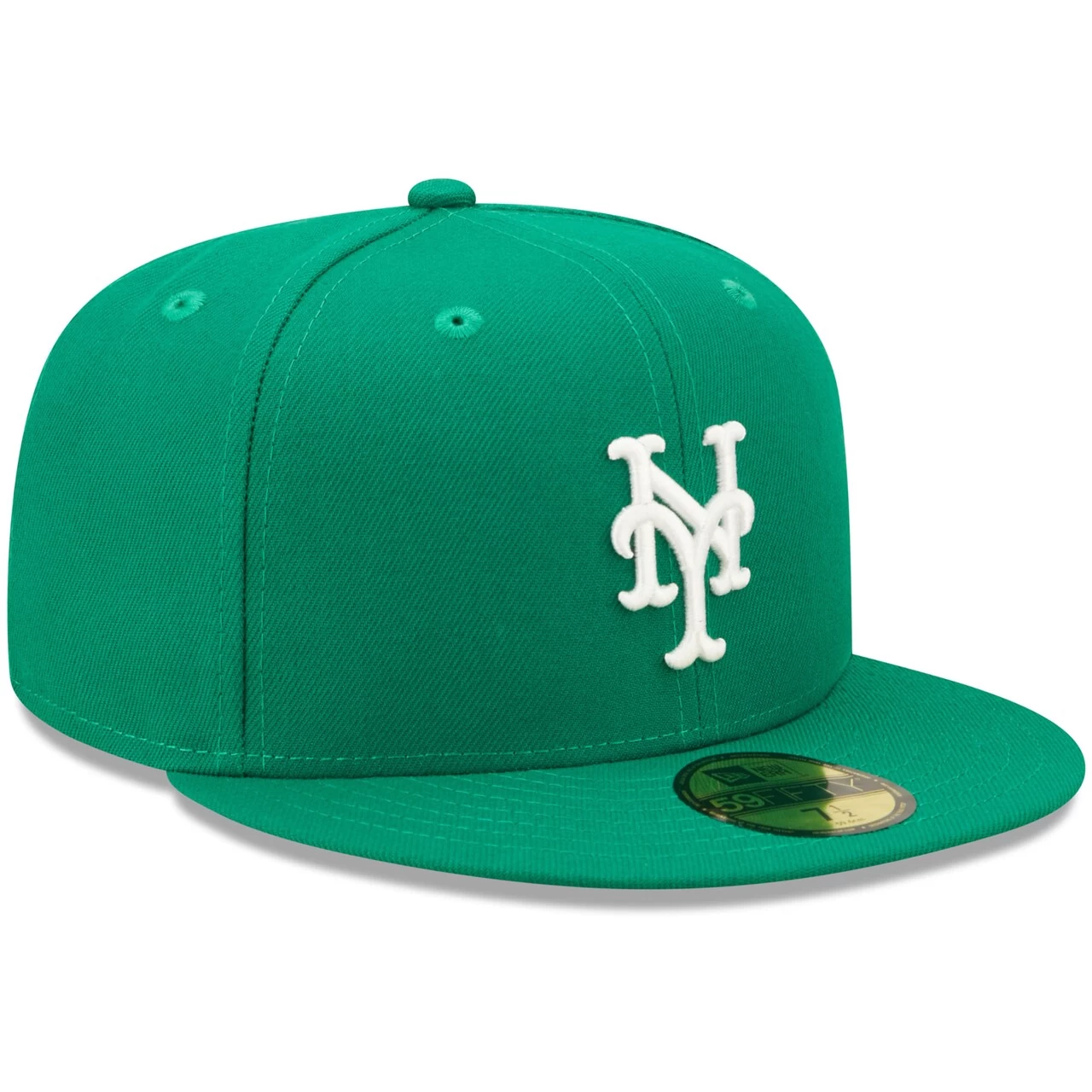 Men's New York Mets New Era Kelly Green White Logo 59FIFTY Fitted Hat - Image 3