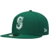 Men's Seattle Mariners New Era Kelly Green White Logo 59FIFTY Fitted Hat