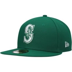 Men's Seattle Mariners New Era Kelly Green White Logo 59FIFTY Fitted Hat