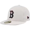 Men's Boston Red Sox New Era Khaki Stone Dim Undervisor 59FIFTY Fitted Hat