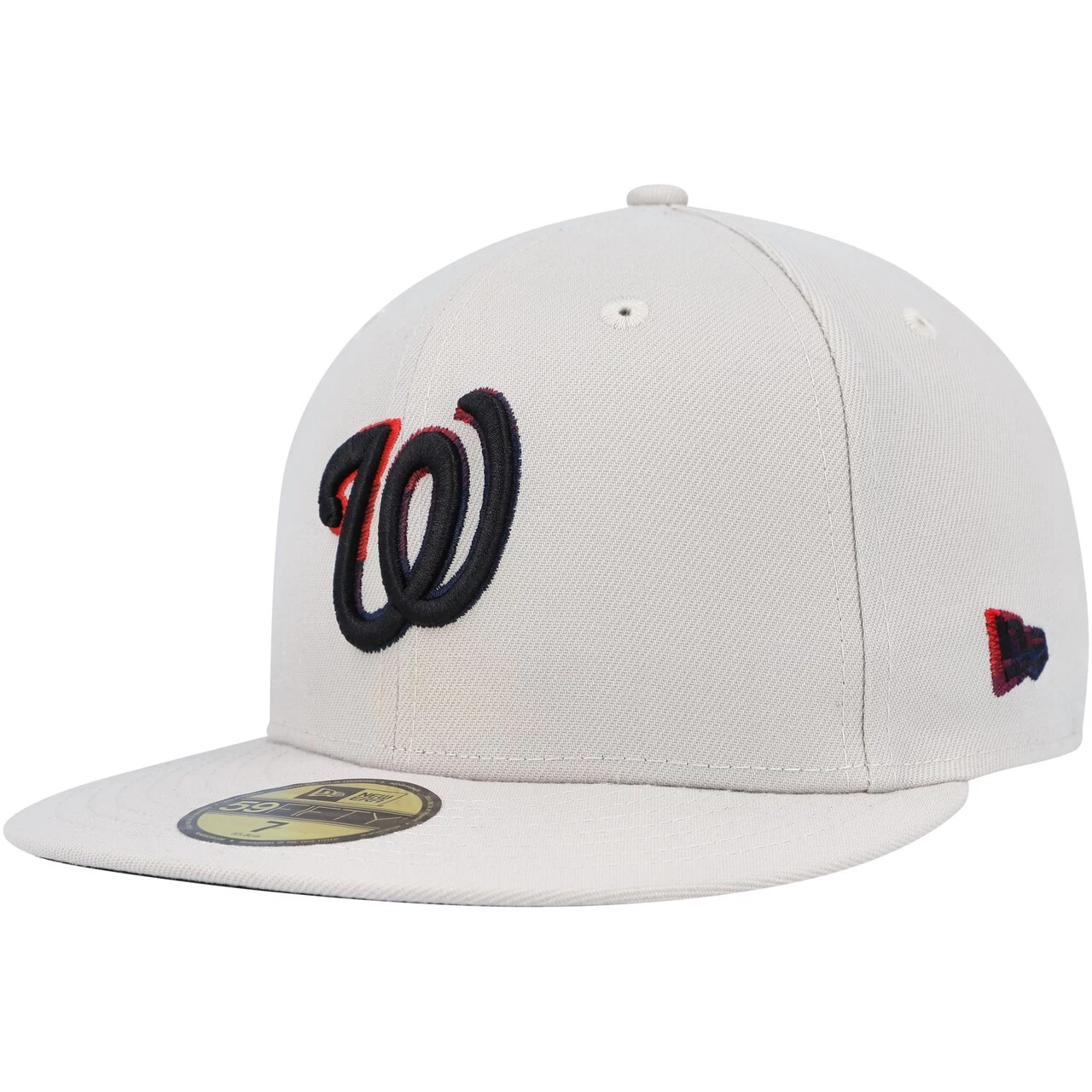 Men's Washington Nationals New Era Khaki Stone Dim Undervisor 59FIFTY Fitted Hat