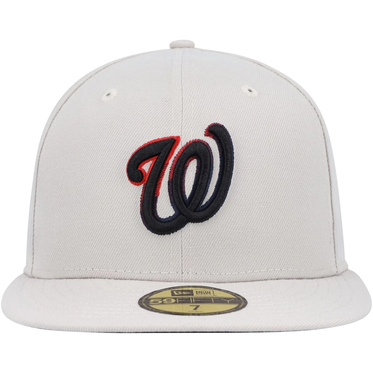 Men's Washington Nationals New Era Khaki Stone Dim Undervisor 59FIFTY Fitted Hat - Image 2