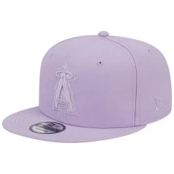 Men's Los Angeles Angels New Era Lavender Spring Color Basic 9FIFTY Snapback Hat