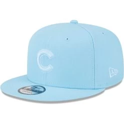 Men's Chicago Cubs New Era Light Blue Spring Color Basic 9FIFTY Snapback Hat