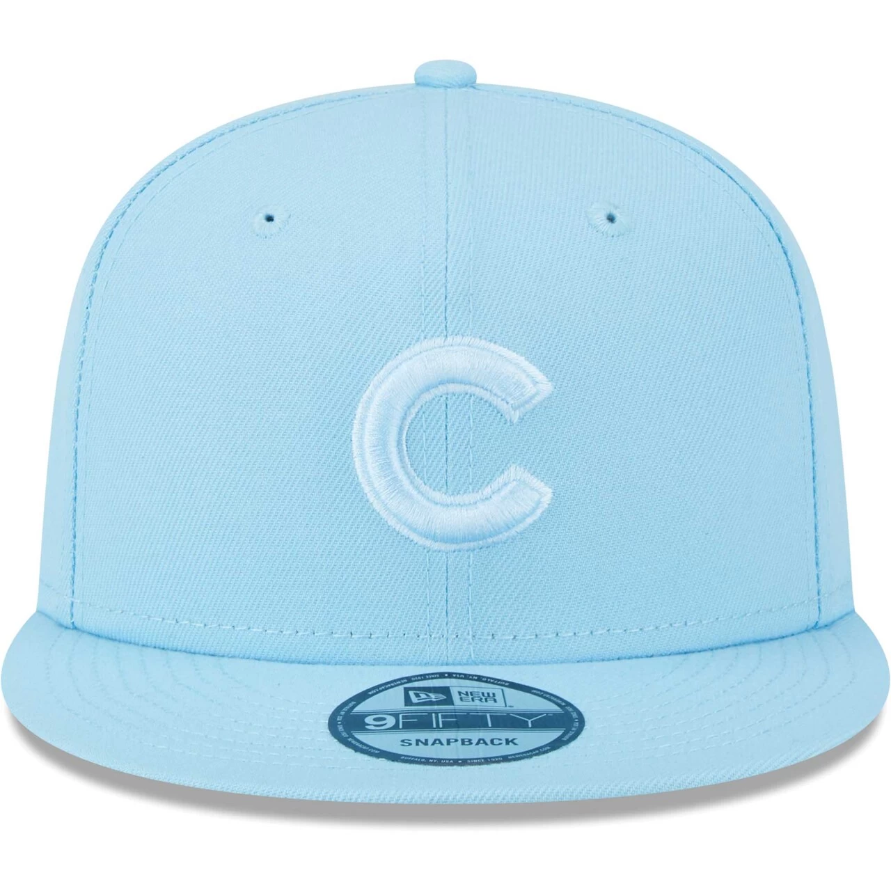 Men's Chicago Cubs New Era Light Blue Spring Color Basic 9FIFTY Snapback Hat - Image 2