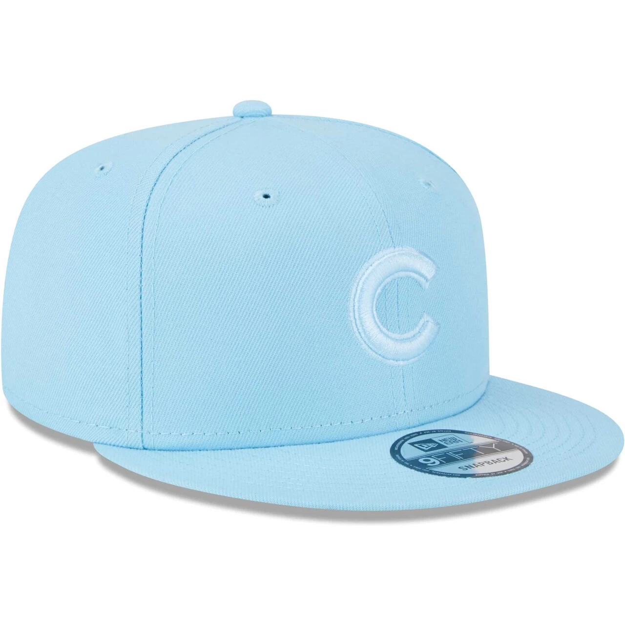 Men's Chicago Cubs New Era Light Blue Spring Color Basic 9FIFTY Snapback Hat - Image 3