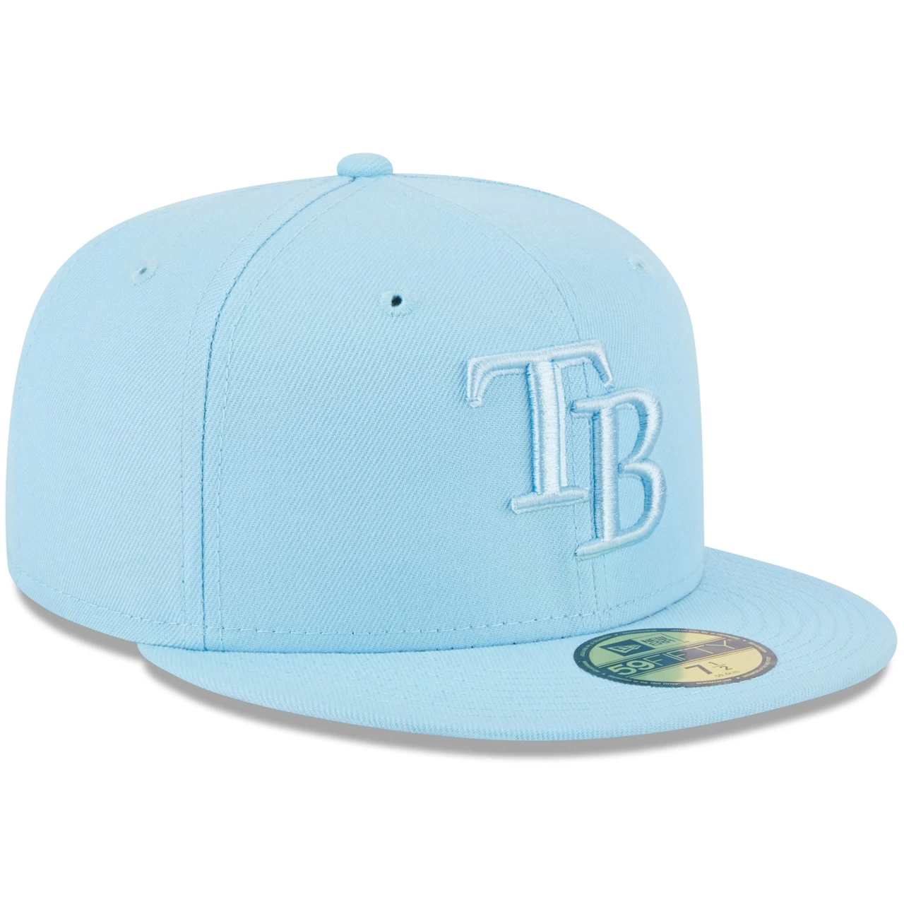 Men's Tampa Bay Rays New Era Light Blue 2023 Spring Color Basic 59FIFTY Fitted Hat - Image 3