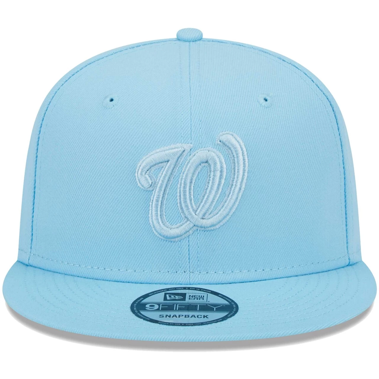 Men's Washington Nationals New Era Light Blue Spring Color Basic 9FIFTY Snapback Hat - Image 2