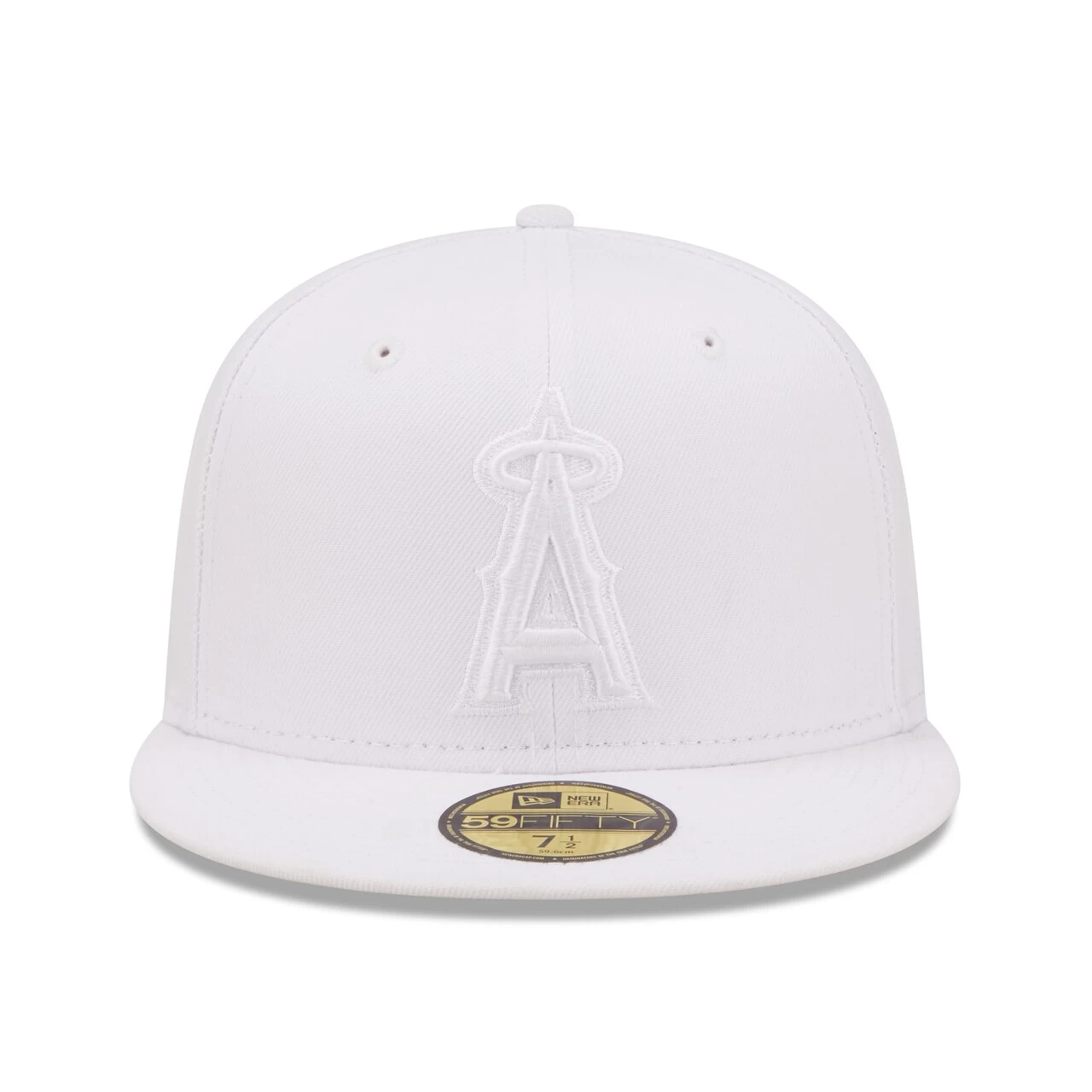 Men's Los Angeles Angels New Era White On White 59FIFTY Fitted Hat - Image 2