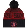Men's Boston Red Sox New Era Navy Authentic Collection Sport Cuffed Knit Hat With Pom