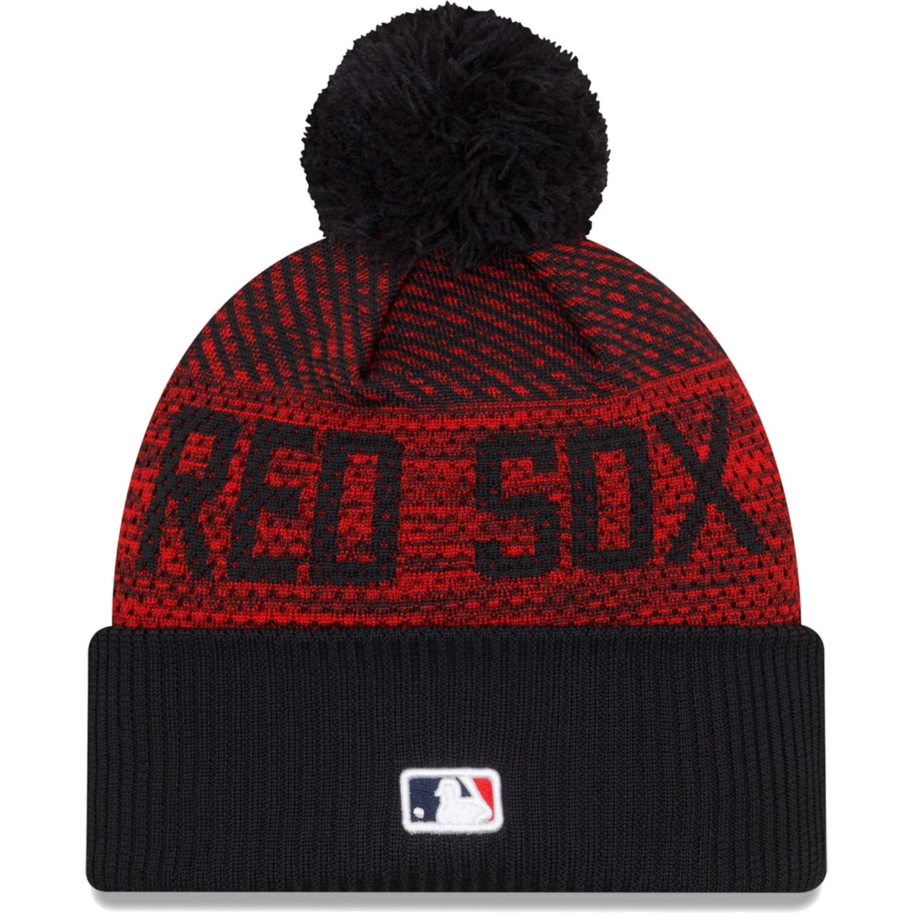 Men's Boston Red Sox New Era Navy Authentic Collection Sport Cuffed Knit Hat With Pom - Image 2