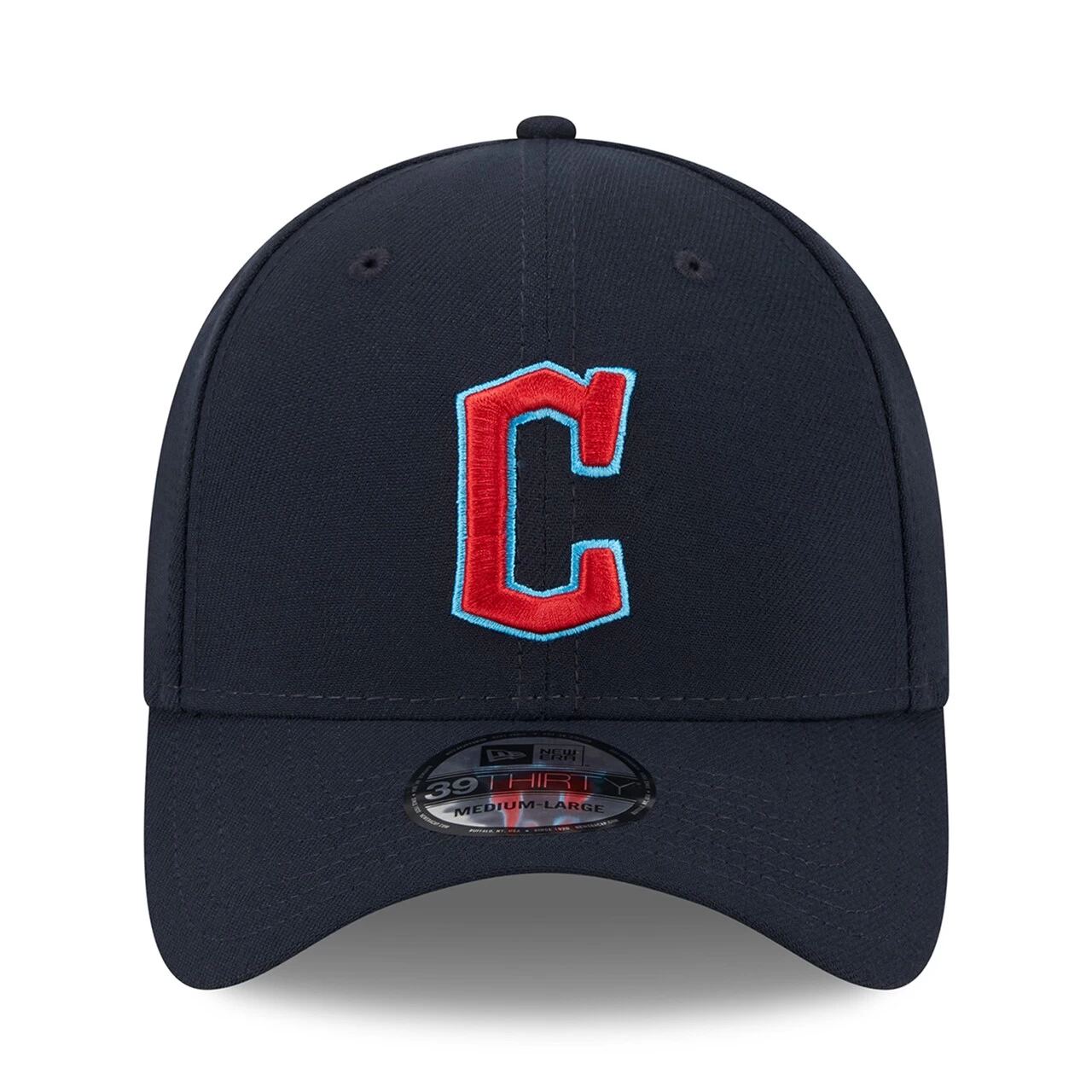 Men's Cleveland Guardians New Era Navy 2023 MLB Father's Day 39THIRTY Flex Hat - Image 2