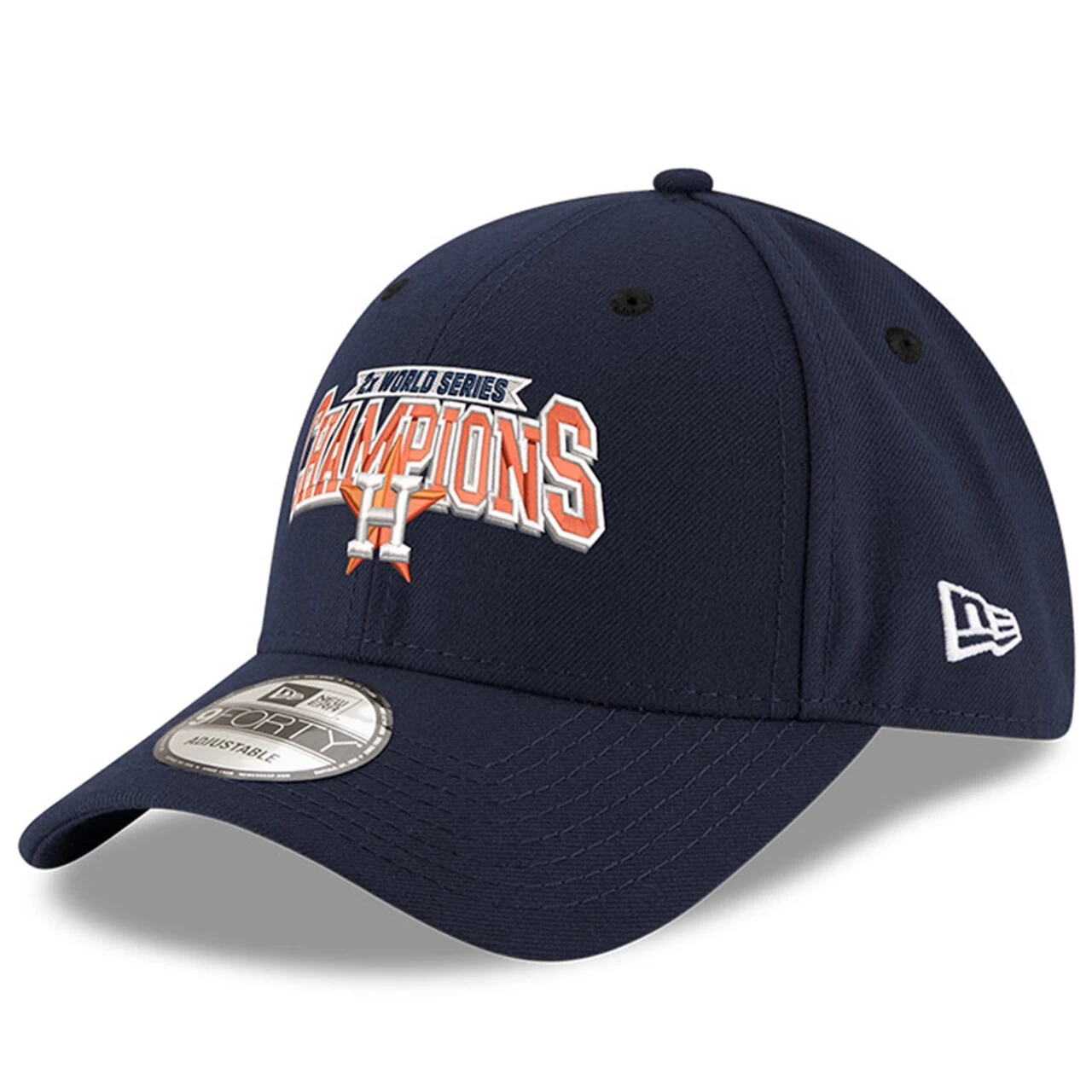 Men's Houston Astros New Era Navy Two-Time World Series Champions 9FORTY Adjustable Hat