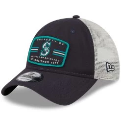 Men's Seattle Mariners New Era Navy Property Trucker 9TWENTY Snapback Hat