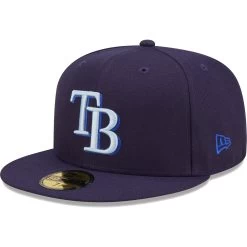 Men's Tampa Bay Rays New Era Navy Monochrome Camo 59FIFTY Fitted Hat