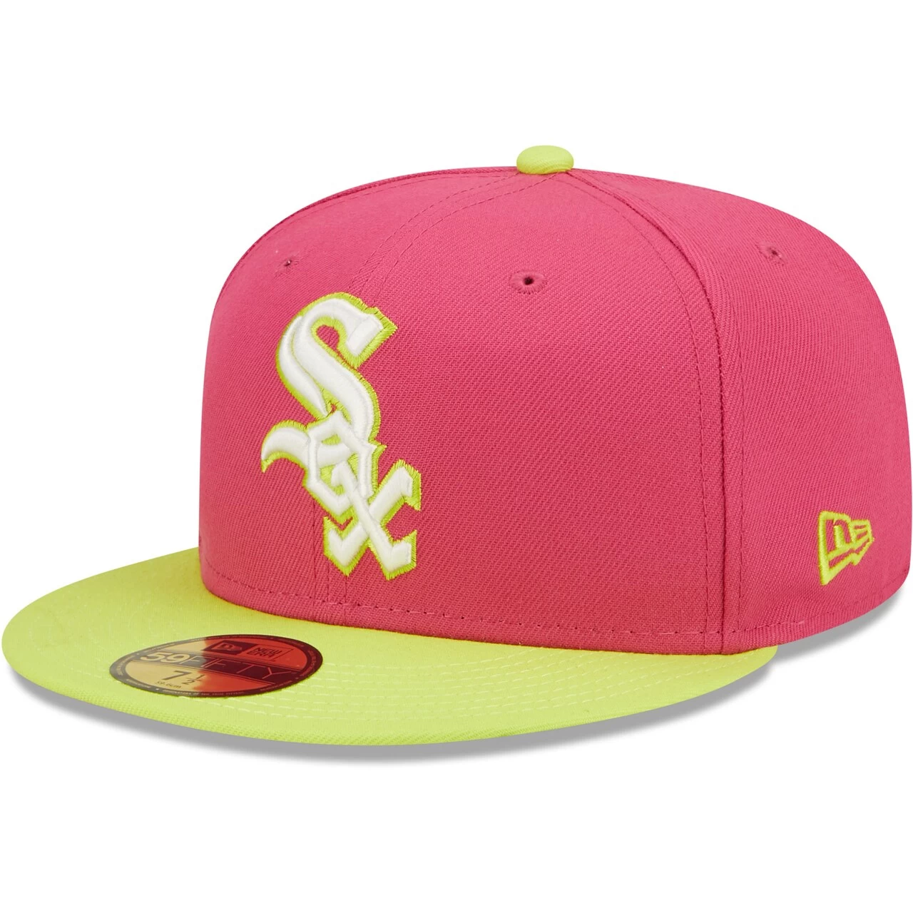 Men's Chicago White Sox New Era Pink 2005 World Series Champions Beetroot Cyber 59FIFTY Fitted Hat - Image 3