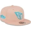 Men's Cleveland Guardians New Era Pink Sky Aqua Undervisor 9FIFTY Snapback Hat