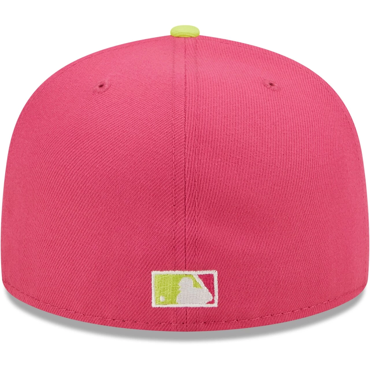 Men's Los Angeles Angels New Era Pink 2002 World Series Champions Beetroot Cyber 59FIFTY Fitted Hat - Image 4