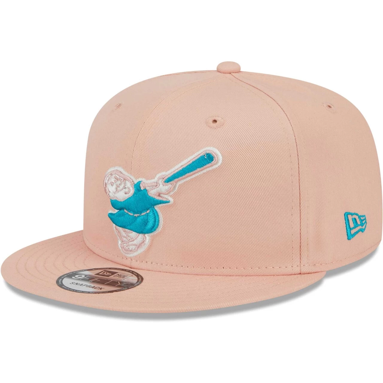 Men's San Diego Padres New Era Pink Sky Aqua Undervisor 9FIFTY Snapback Hat - Image 3