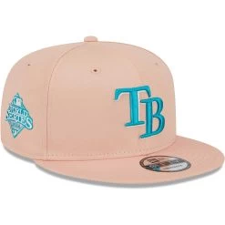 Men's Tampa Bay Rays New Era Pink Sky Aqua Undervisor 9FIFTY Snapback Hat