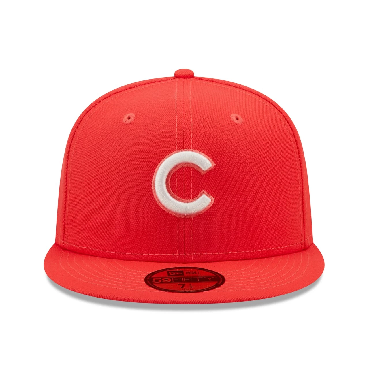 Men's Chicago Cubs New Era Red Lava Highlighter Logo 59FIFTY Fitted Hat - Image 2