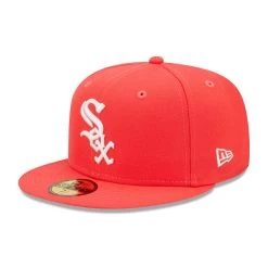 Men's Chicago White Sox New Era Red Lava Highlighter Logo 59FIFTY Fitted Hat