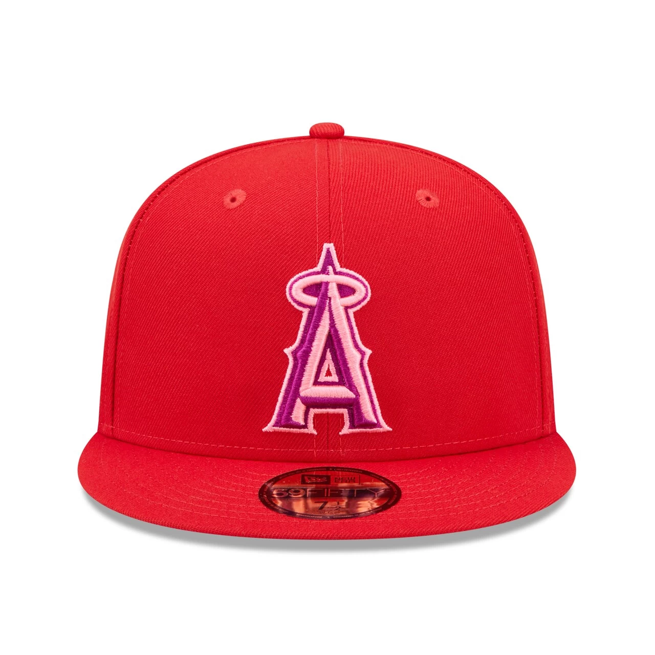 Men's Los Angeles Angels New Era Red Purple Undervisor 59FIFTY Fitted Hat - Image 2