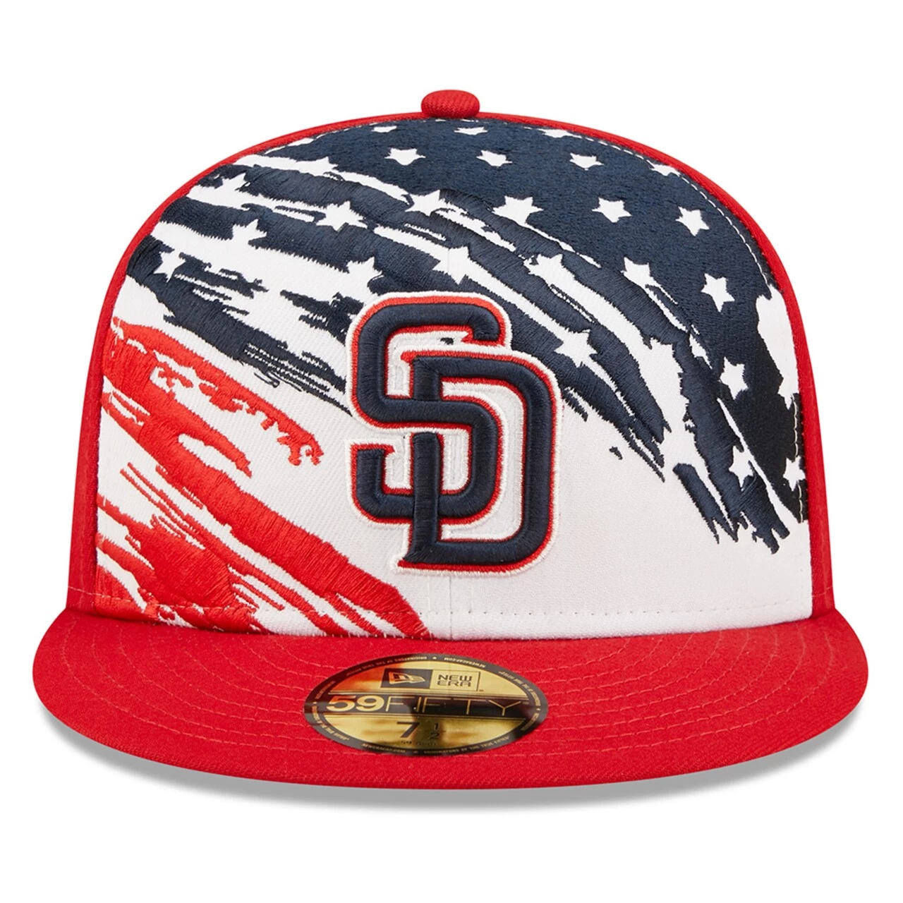 Men's San Diego Padres New Era Red 2022 4th Of July On-Field 59FIFTY Fitted Hat - Image 2