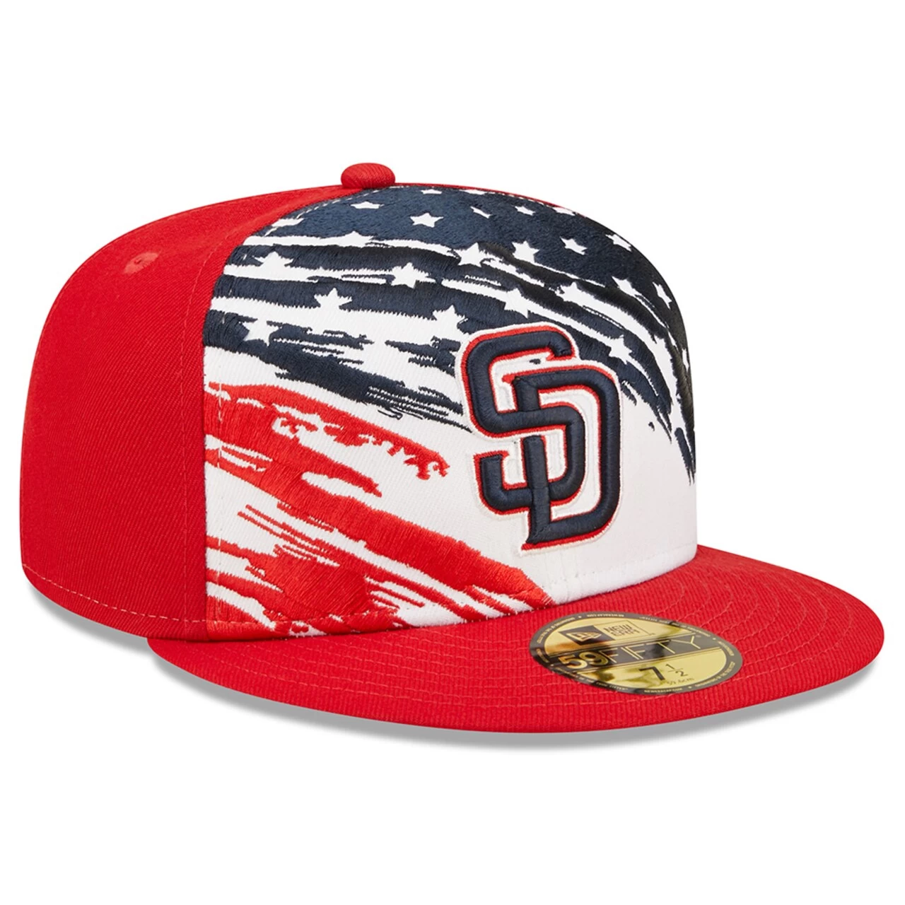 Men's San Diego Padres New Era Red 2022 4th Of July On-Field 59FIFTY Fitted Hat - Image 3