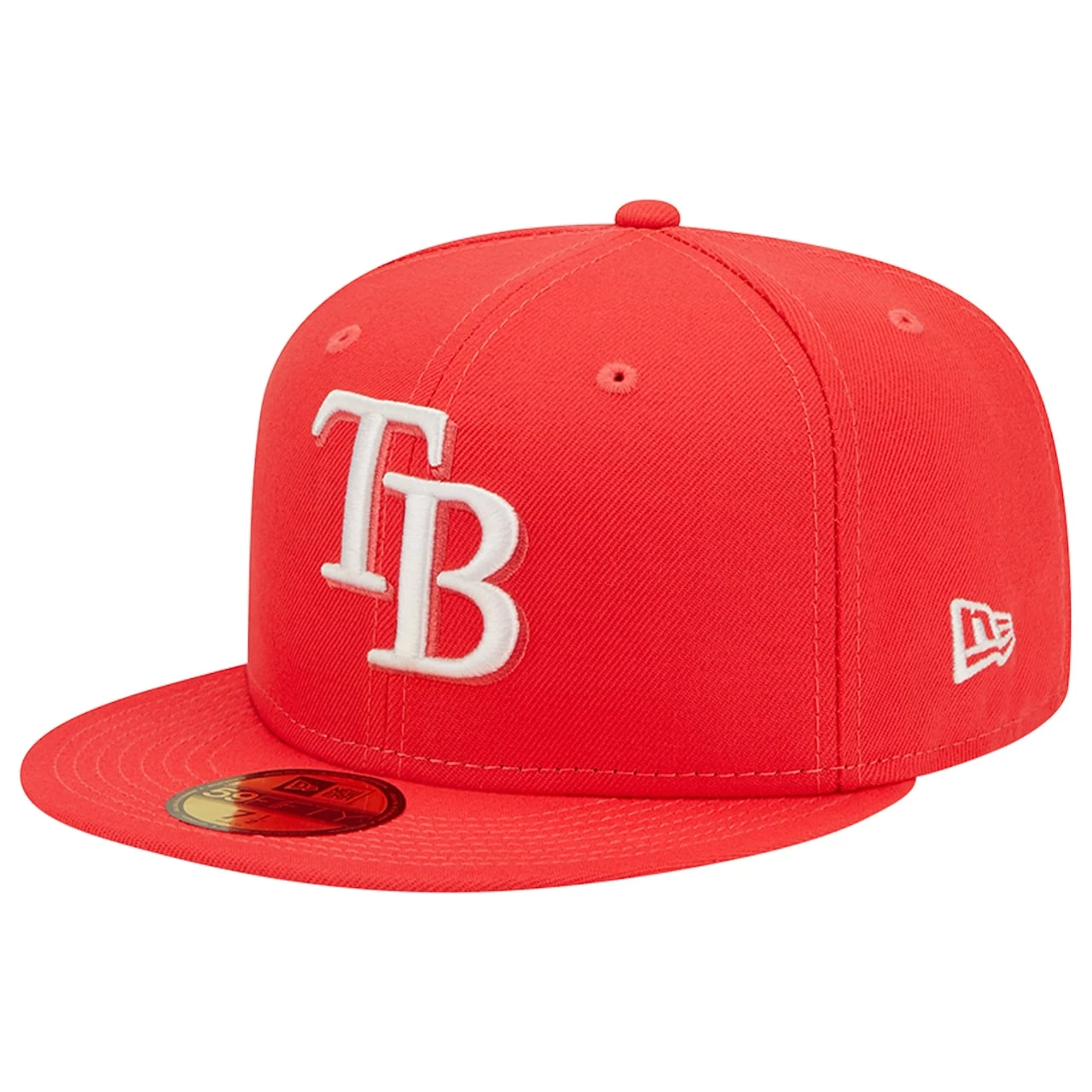 Men's Tampa Bay Rays New Era Red Lava Highlighter Logo 59FIFTY Fitted Hat