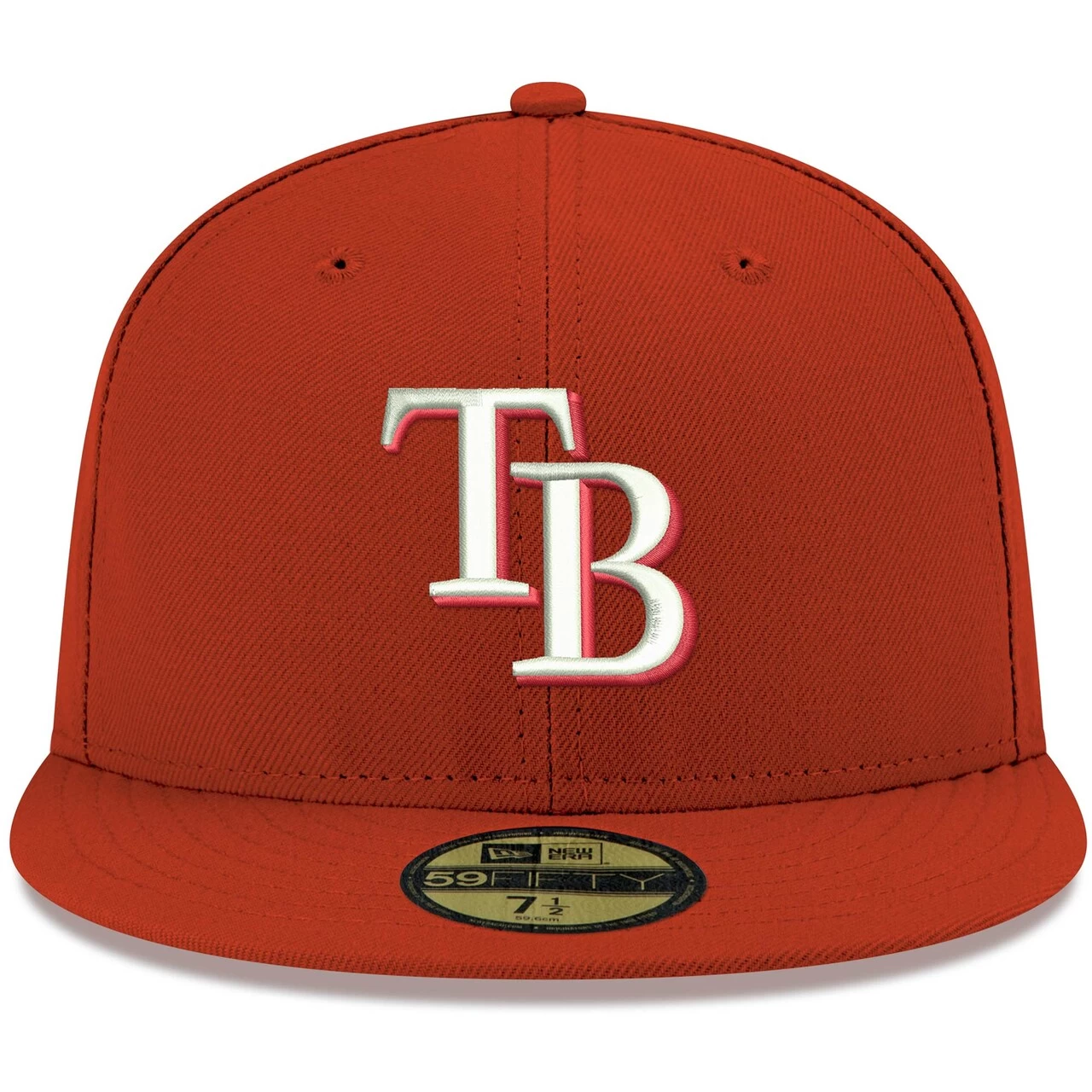 Men's Tampa Bay Rays New Era Red White Logo 59FIFTY Fitted Hat - Image 2