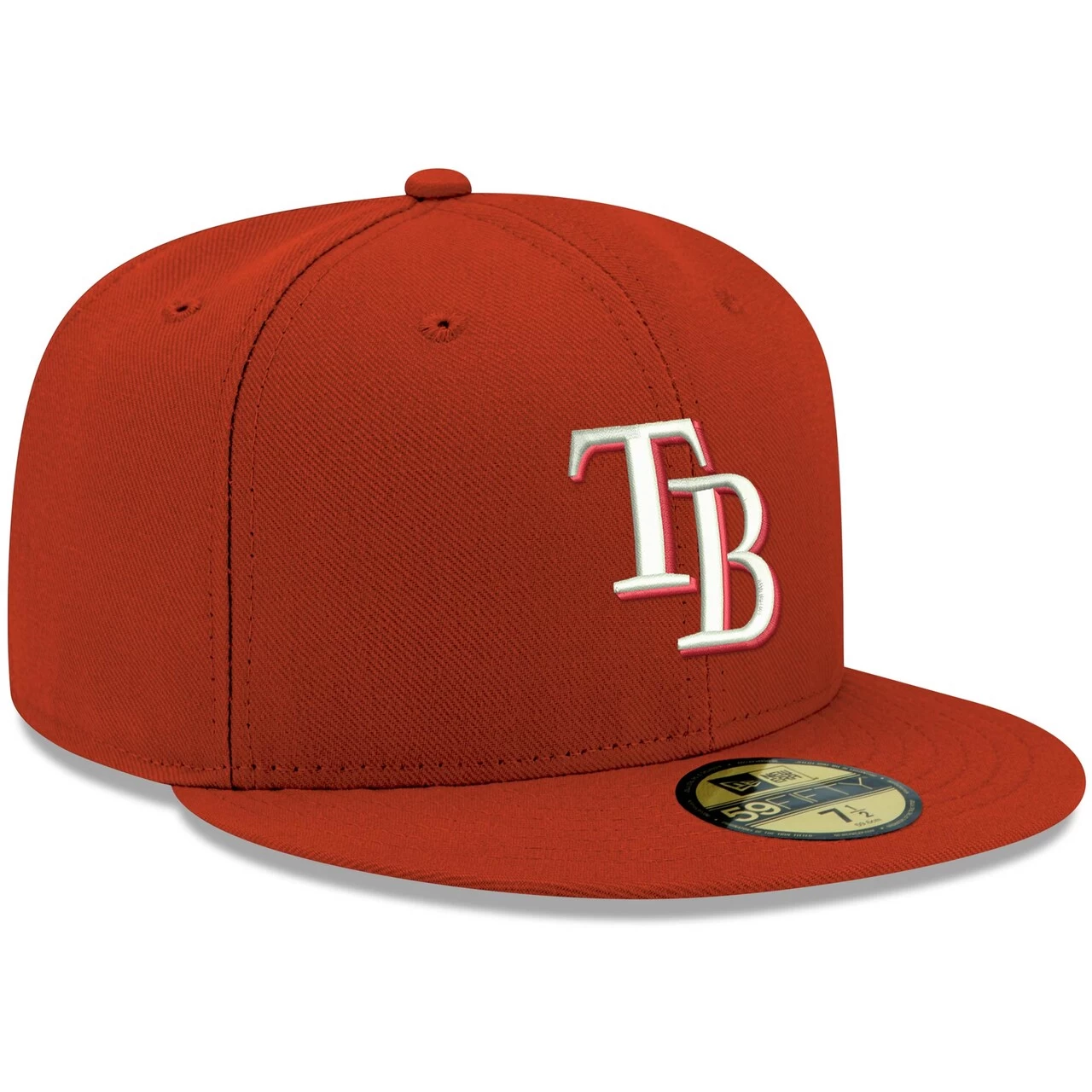 Men's Tampa Bay Rays New Era Red White Logo 59FIFTY Fitted Hat - Image 3