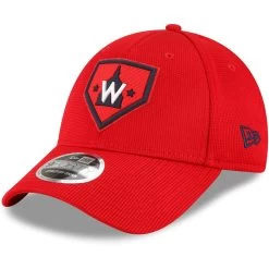 Men's Washington Nationals New Era Red 2022 Clubhouse 9FORTY Snapback Hat