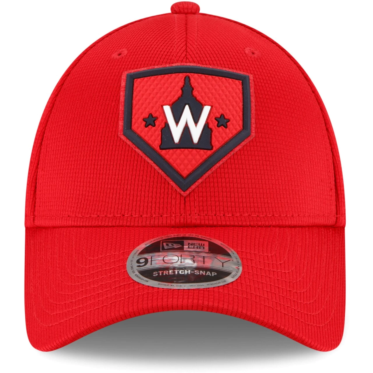 Men's Washington Nationals New Era Red 2022 Clubhouse 9FORTY Snapback Hat - Image 2