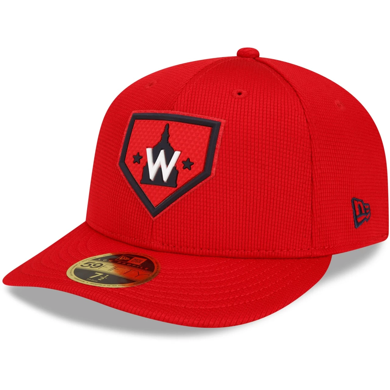 Men's Washington Nationals New Era Red 2022 Clubhouse Alternate Logo Low Profile 59FIFTY Fitted Hat