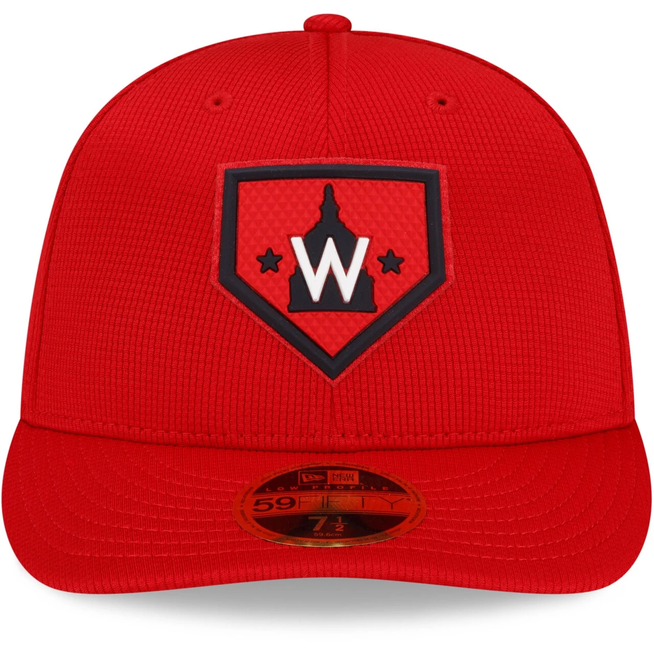 Men's Washington Nationals New Era Red 2022 Clubhouse Alternate Logo Low Profile 59FIFTY Fitted Hat - Image 2